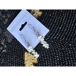 Sterling Silver Rattlesnake Vertebrae Earrings Oddity Handmade Alt primitive Jew